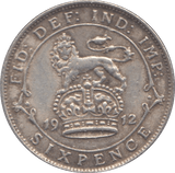 1912 SIXPENCE ( GVF ) - Sixpence - Cambridgeshire Coins