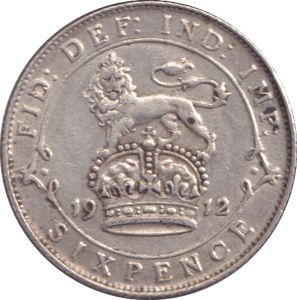 1912 SIXPENCE ( VF ) - Sixpence - Cambridgeshire Coins