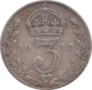 1912 THREEPENCE ( FINE ) 3 - threepence - Cambridgeshire Coins