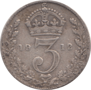 1912 THREEPENCE ( FINE ) 3 - threepence - Cambridgeshire Coins