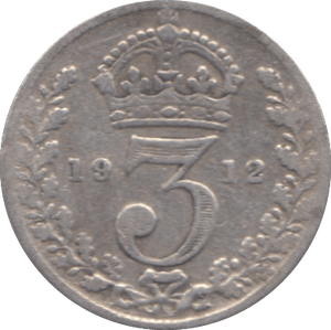 1912 THREEPENCE ( FINE ) - threepence - Cambridgeshire Coins