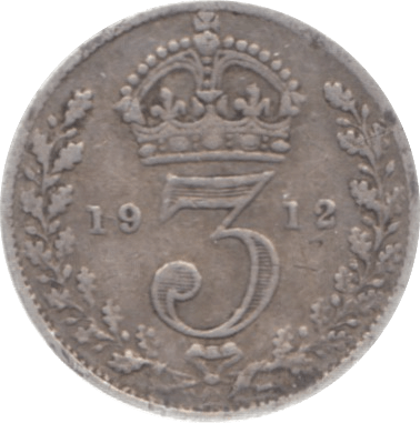 1912 THREEPENCE ( FINE ) - Threepence - Cambridgeshire Coins