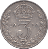 1912 THREEPENCE ( GF ) - Threepence - Cambridgeshire Coins