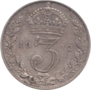 1912 THREEPENCE ( VF ) 4 - Threepence - Cambridgeshire Coins