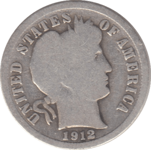 1912 USA SILVER ONE DIME - SILVER WORLD COINS - Cambridgeshire Coins