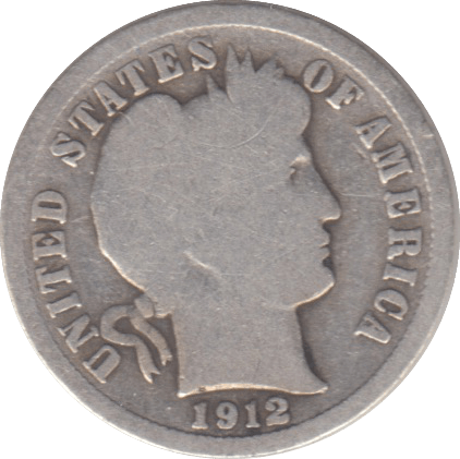 1912 USA SILVER ONE DIME - SILVER WORLD COINS - Cambridgeshire Coins