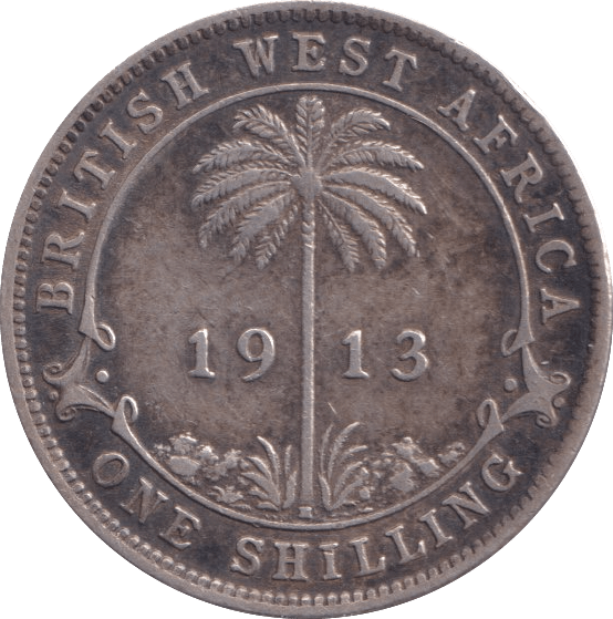 1913 1 SHILLING BRITISH WEST AFRICA - WORLD COINS - Cambridgeshire Coins