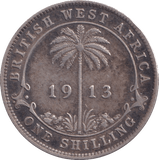 1913 1 SHILLING BRITISH WEST AFRICA - WORLD COINS - Cambridgeshire Coins