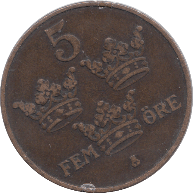 1913 5 ORE SWEDEN - Cambridgeshire Coins