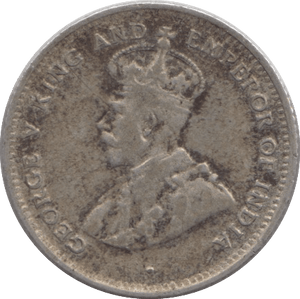 1913 CEYLON SILVER 25 CENTS - SILVER WORLD COINS - Cambridgeshire Coins