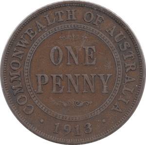 1913 COMMONWEALTH PENNY AUSTRALIA - WORLD COINS - Cambridgeshire Coins