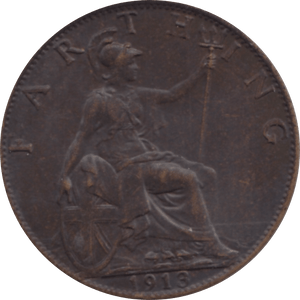 1913 FARTHING 2 ( EF ) 35 - Farthing - Cambridgeshire Coins