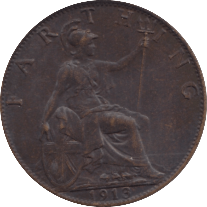 1913 FARTHING 2 ( EF ) 35 - Farthing - Cambridgeshire Coins