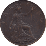 1913 FARTHING 2 ( EF ) 35 - Farthing - Cambridgeshire Coins