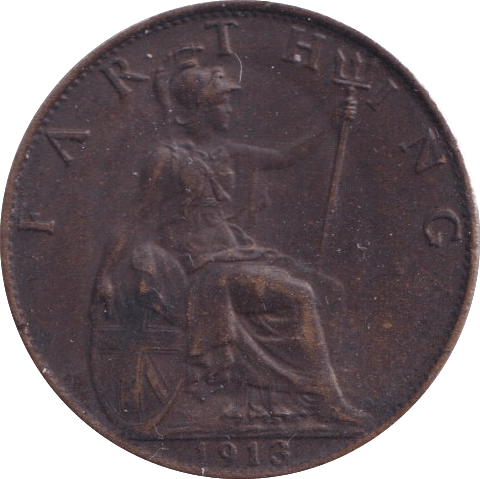 1913 FARTHING ( AUNC ) - Farthing - Cambridgeshire Coins