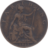 1913 FARTHING ( GF ) 5 - Farthing - Cambridgeshire Coins