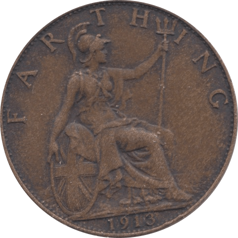 1913 FARTHING ( VF ) - Farthing - Cambridgeshire Coins