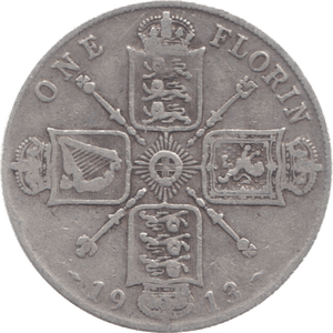 1913 FLORIN ( FINE ) 11 - Florin - Cambridgeshire Coins