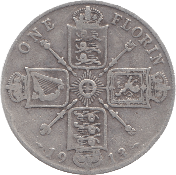 1913 FLORIN ( FINE ) 11 - Florin - Cambridgeshire Coins