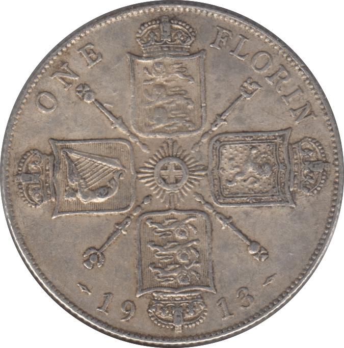 1913 FLORIN ( GF ) 7 - Florin - Cambridgeshire Coins