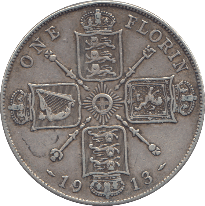 1913 FLORIN ( GF ) - Florin - Cambridgeshire Coins