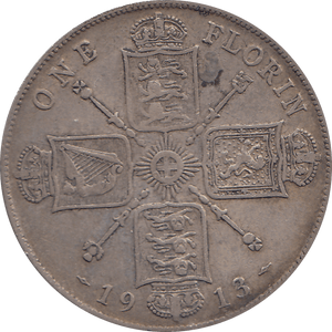 1913 FLORIN ( VF ) - Florin - Cambridgeshire Coins