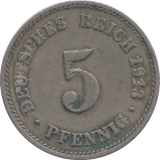 1913 GERMANY 5 PFENNIG - WORLD COINS - Cambridgeshire Coins