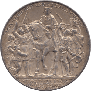 1913 GERMANY SILVER 3 MARK COMMEMORATIVE - SILVER WORLD COINS - Cambridgeshire Coins