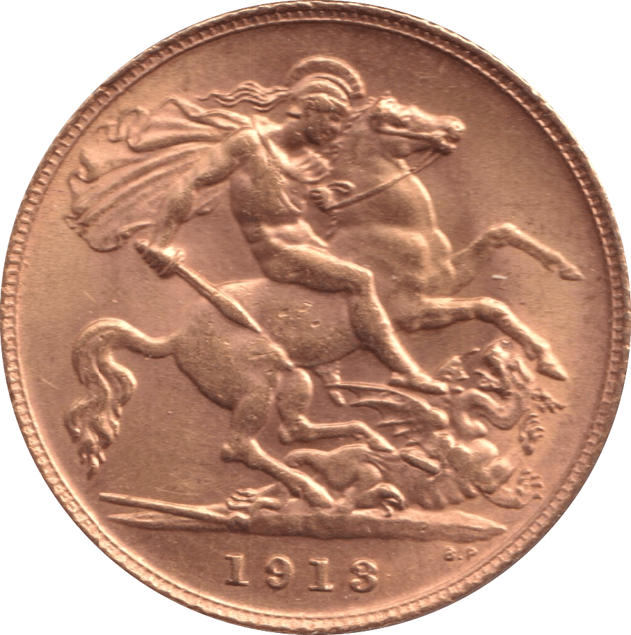 1913 GOLD HALF SOVEREIGN ( AUNC ) - Half Sovereign - Cambridgeshire Coins