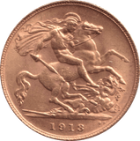 1913 GOLD HALF SOVEREIGN ( AUNC ) - Half Sovereign - Cambridgeshire Coins