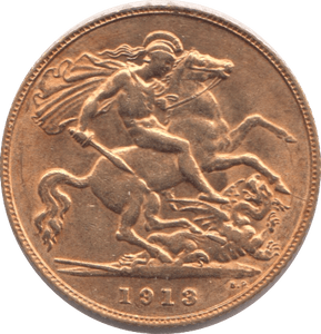 1913 GOLD HALF SOVEREIGN ( EF ) - Half Sovereign - Cambridgeshire Coins