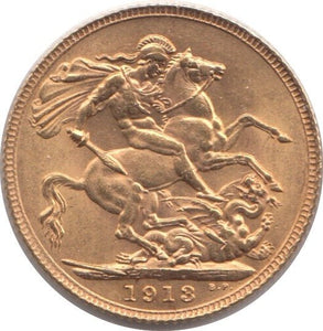 1913 GOLD SOVEREIGN ( AUNC ) 2 - Sovereign - Cambridgeshire Coins