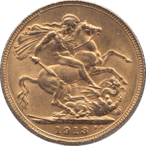 1913 GOLD SOVEREIGN ( AUNC ) 2 - Sovereign - Cambridgeshire Coins