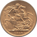 1913 GOLD SOVEREIGN ( AUNC ) - Sovereign - Cambridgeshire Coins