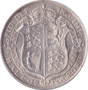 1913 HALFCROWN ( EF ) B - Halfcrown - Cambridgeshire Coins