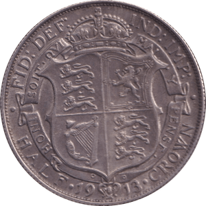 1913 HALFCROWN ( EF ) - Halfcrown - Cambridgeshire Coins
