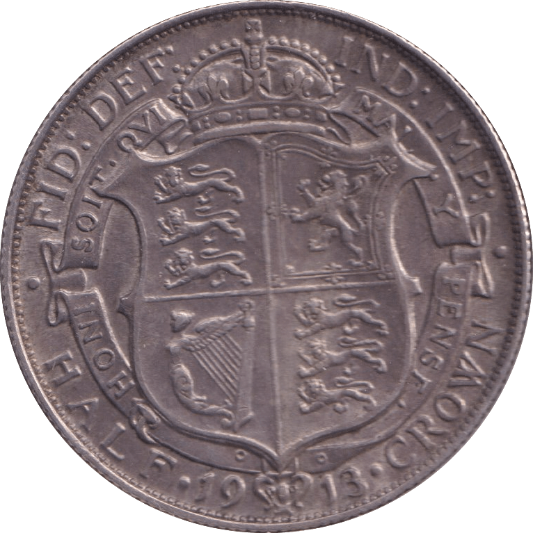 1913 HALFCROWN ( EF ) - Halfcrown - Cambridgeshire Coins