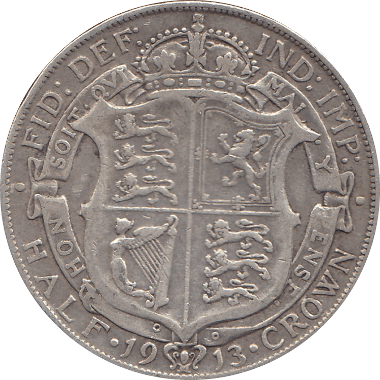 1913 HALFCROWN ( GF ) 3 - Halfcrown - Cambridgeshire Coins