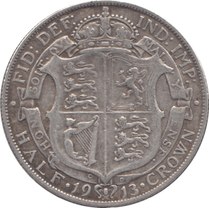 1913 HALFCROWN ( GF ) 3 - HALFCROWN - Cambridgeshire Coins