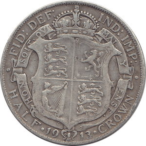 1913 HALFCROWN ( GF ) 6 - Halfcrown - Cambridgeshire Coins
