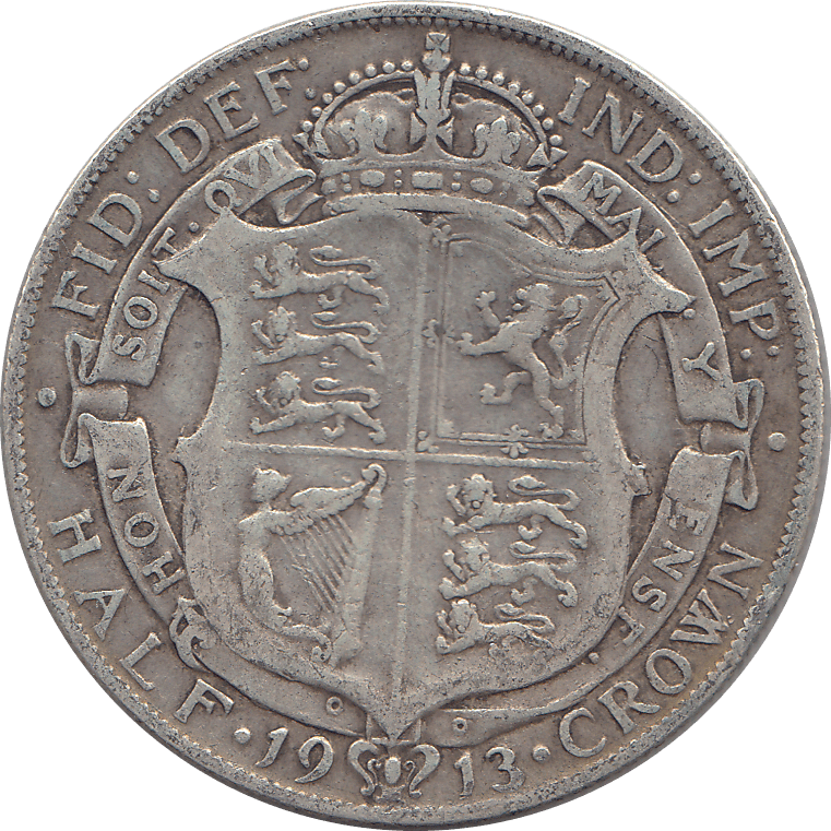 1913 HALFCROWN ( GF ) 6 - Halfcrown - Cambridgeshire Coins