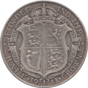 1913 HALFCROWN ( GF ) 8 - Halfcrown - Cambridgeshire Coins
