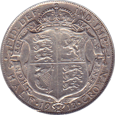 1913 HALFCROWN ( GVF ) - Halfcrown - Cambridgeshire Coins