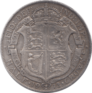 1913 HALFCROWN ( VF ) 6 - Halfcrown - Cambridgeshire Coins