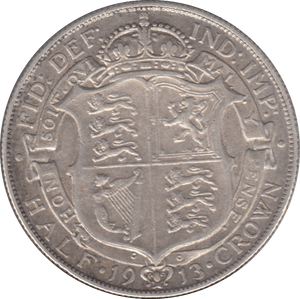 1913 HALFCROWN ( VF ) 7 - Halfcrown - Cambridgeshire Coins