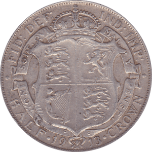 1913 HALFCROWN ( VF ) A - Halfcrown - Cambridgeshire Coins