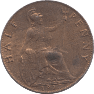 1913 HALFPENNY ( AUNC ) - Halfpenny - Cambridgeshire Coins
