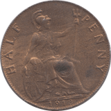 1913 HALFPENNY ( AUNC ) - Halfpenny - Cambridgeshire Coins