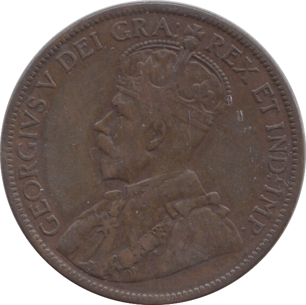 1913 NEWFOUNDLAND ONE CENT - HALFPENNY TOKEN - Cambridgeshire Coins