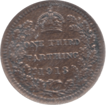 1913 ONE THIRD FARTHING ( GVF ) 2 - One Third Farthing - Cambridgeshire Coins